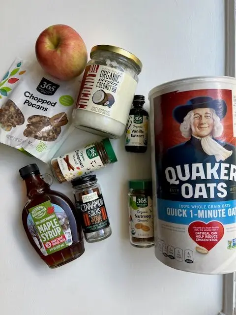 Ingredients for Gluten-Free Homemade Apple Pie Granola