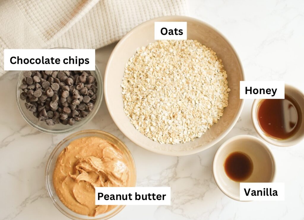 Ingredients in no bake peanut butter oatmeal bars