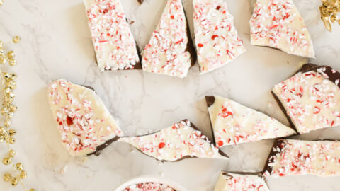 Holiday peppermint bark made with only 3 ingredients