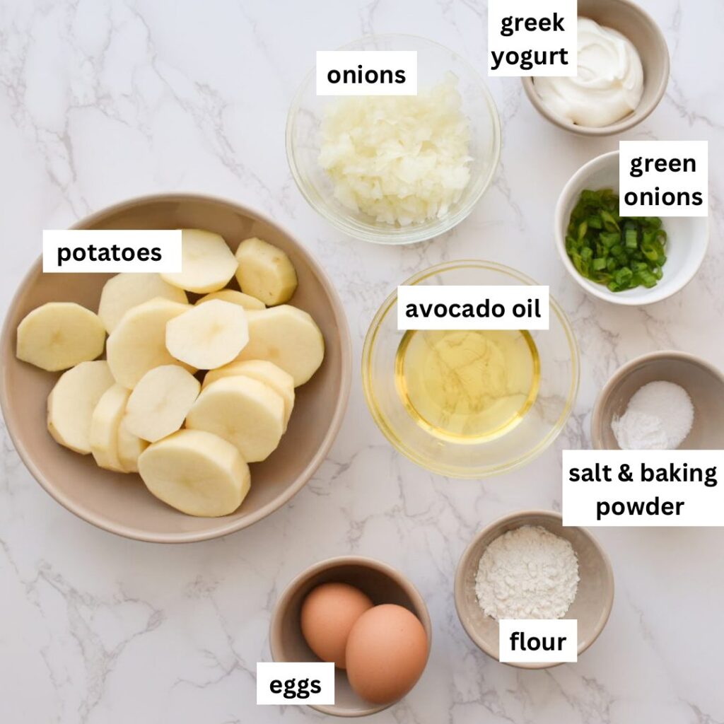 ingredients in traditional latkes