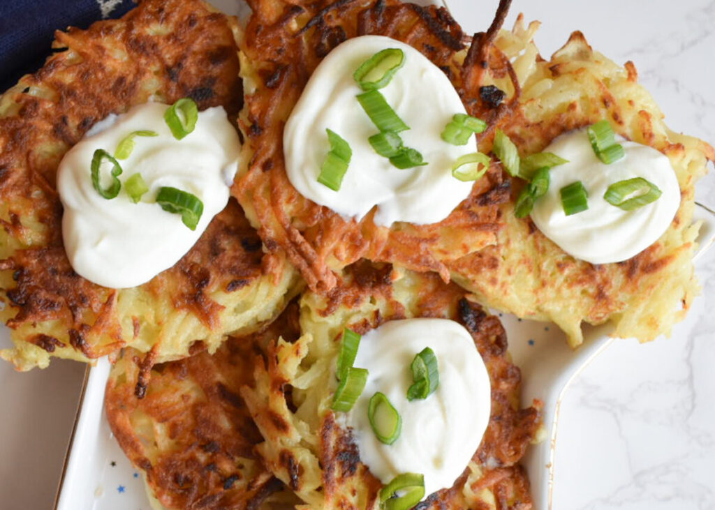 crispy potato latkes