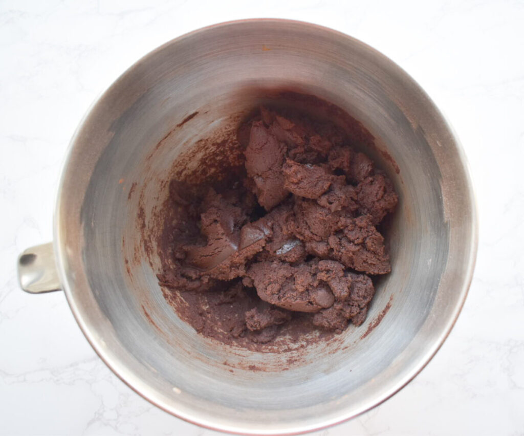 dough with cocoa powder for cookies