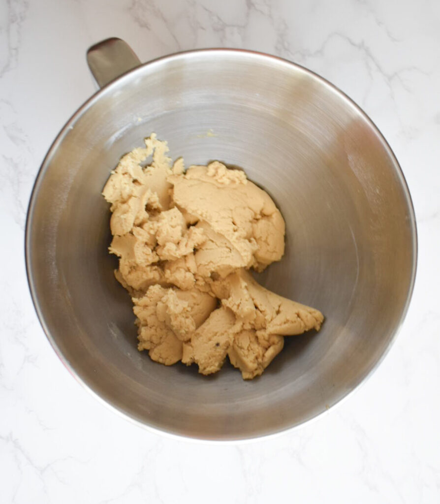 preparing cookie dough