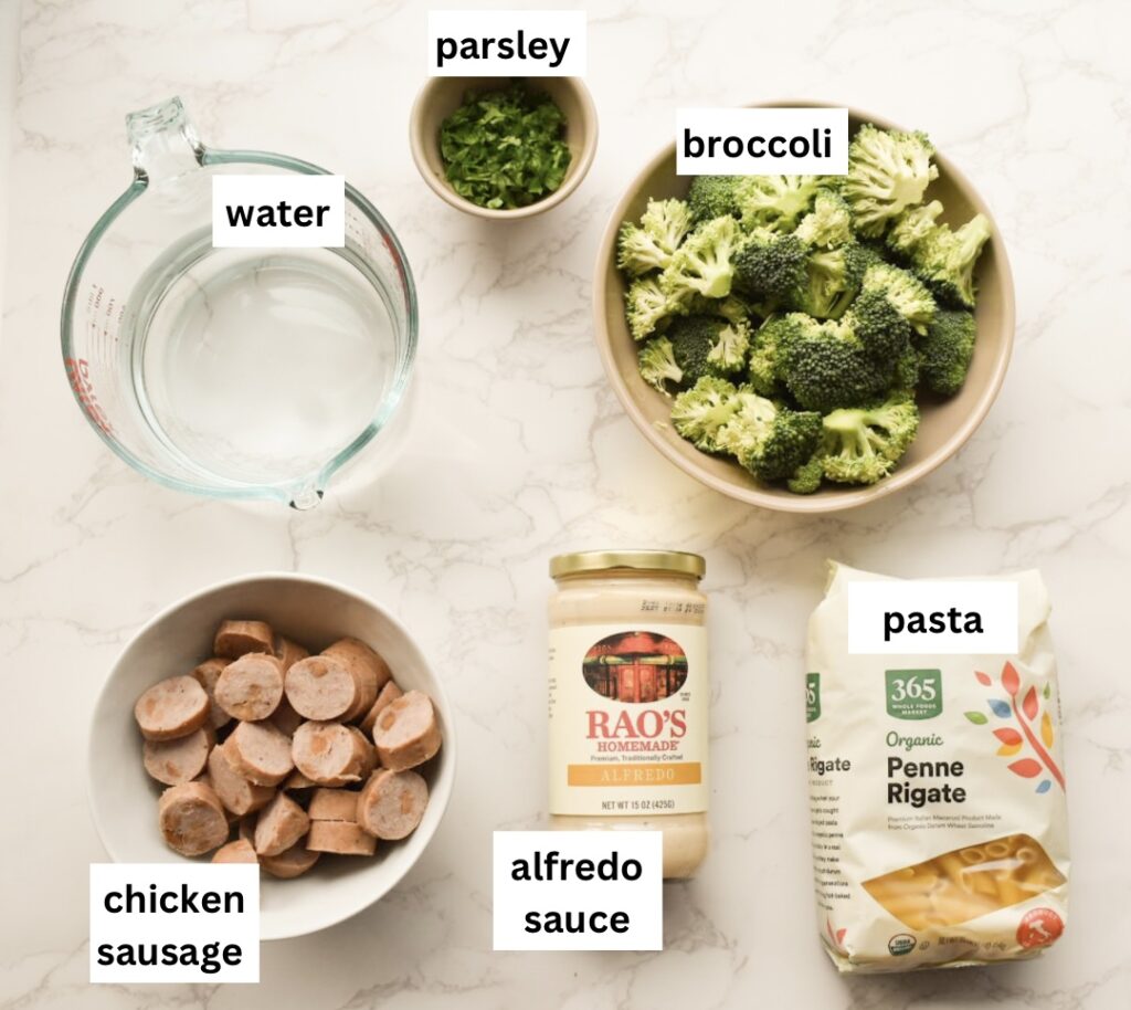 ingredients in one dish baked pasta 