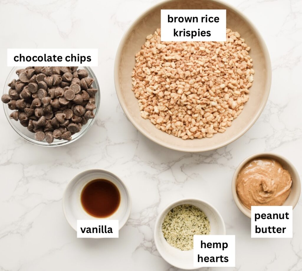 Ingredients in no bake crispy peanut butter chocolate cups