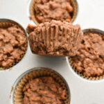 No-bake peanut butter and chocolate rice krispy treats