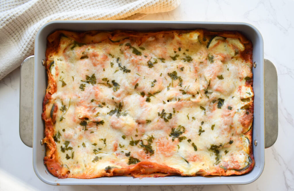 vegetable lasagna with creamy ricotta cheese