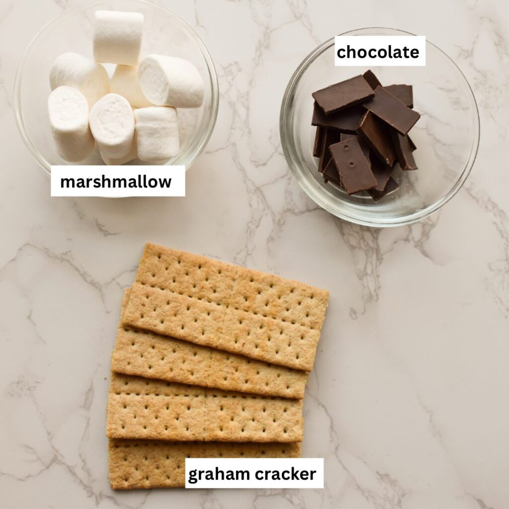 ingredients in air fryer s'mores