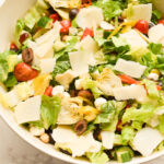 Mediterranean chopped salad with homemade dressing