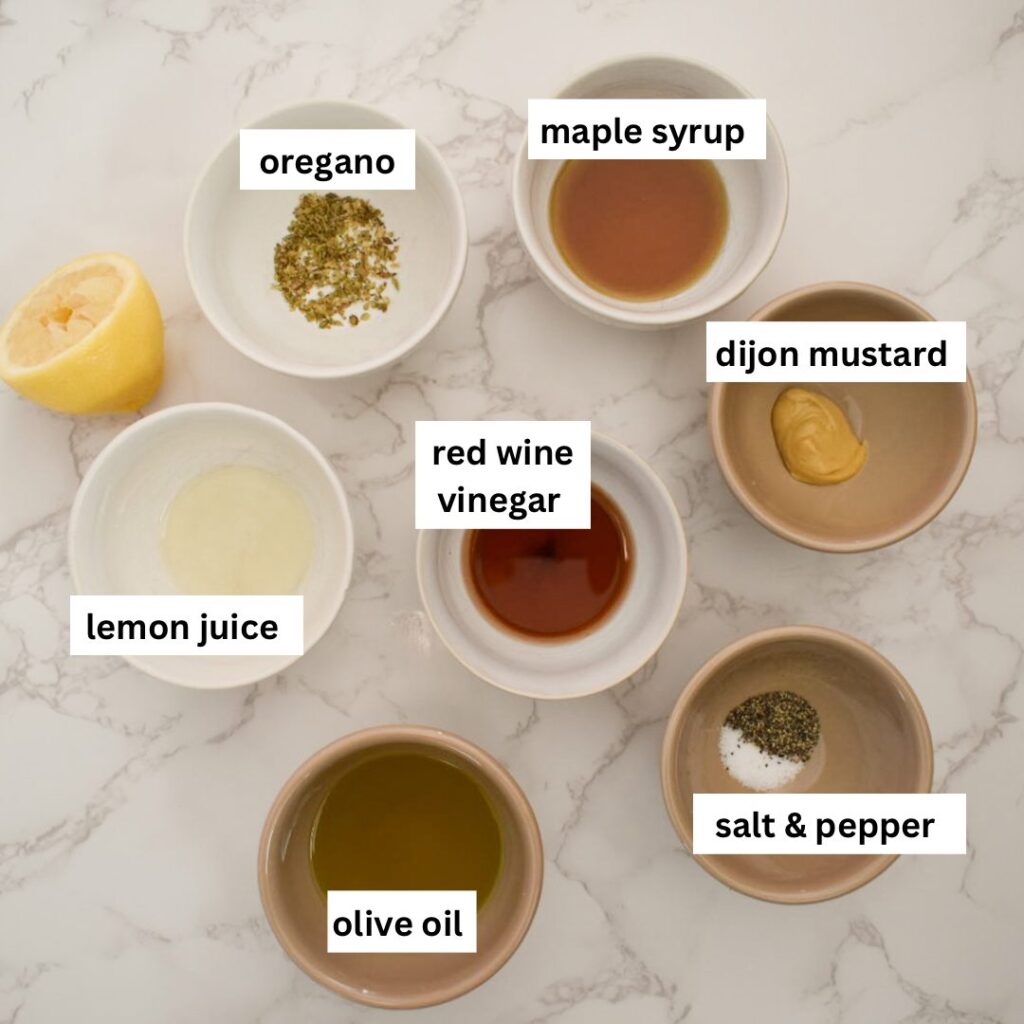 ingredients in homemade vinaigrette dressing