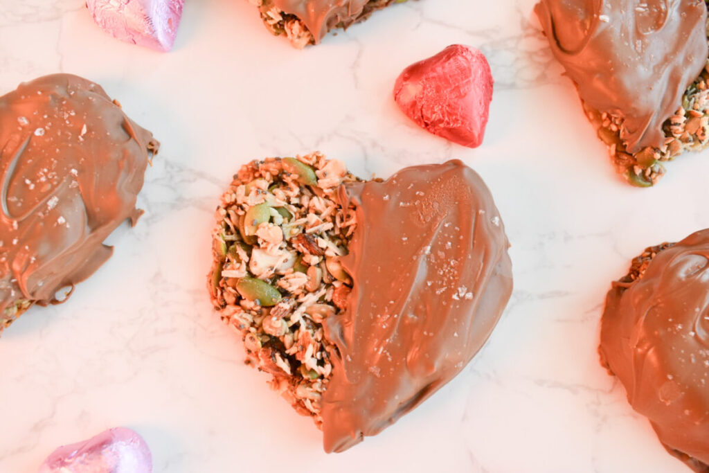 valentines treat nut and seed bars 