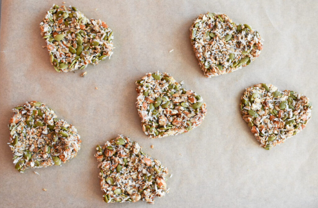 heart shaped bars ready to be cooked