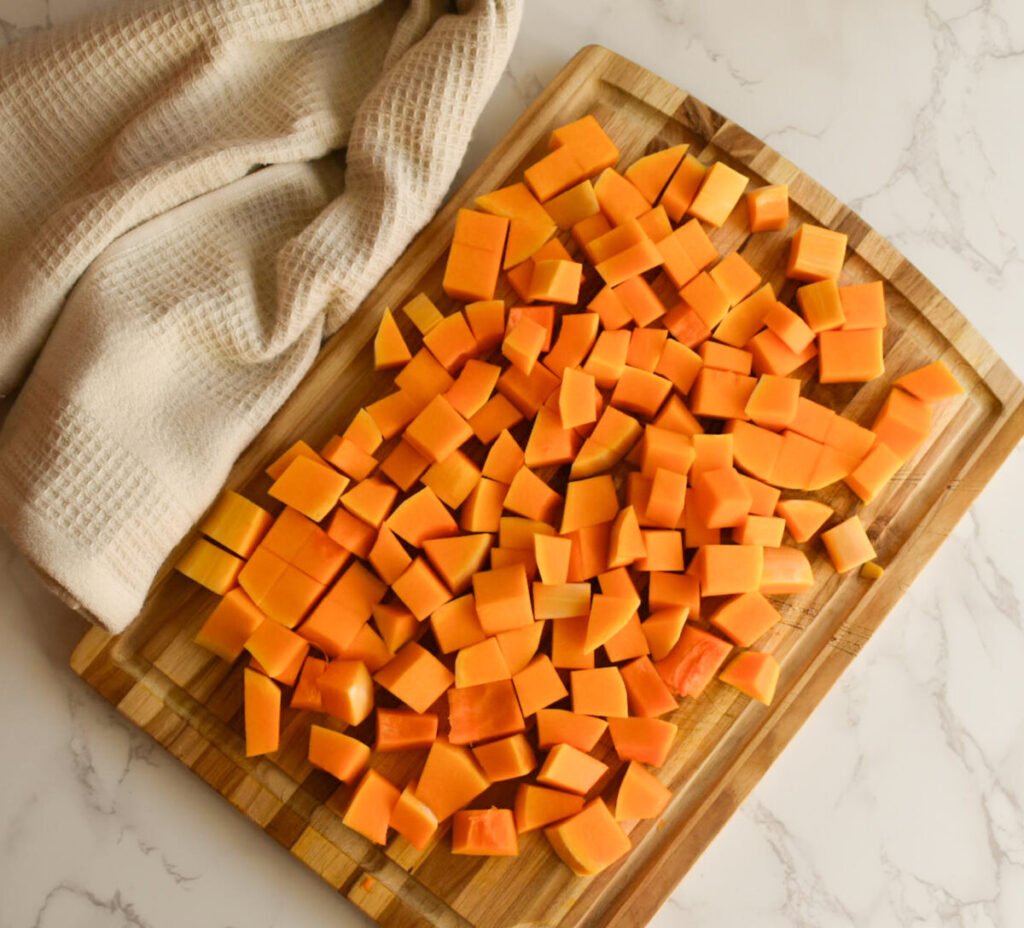 peeled and cubed butternut squash