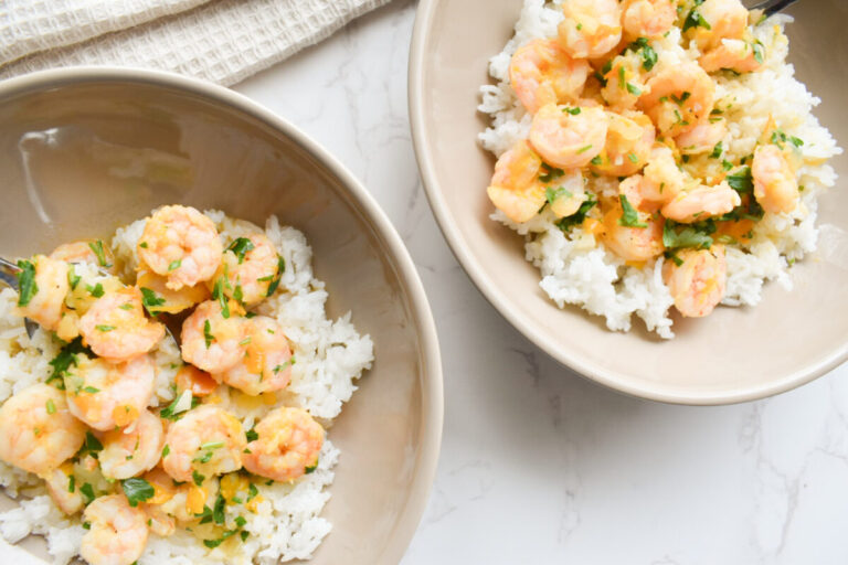 coconut shrimp made with a single pot